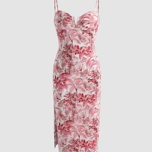 Landscape Painting Slit Cami Dress XL